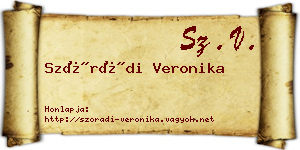 Szórádi Veronika névjegykártya